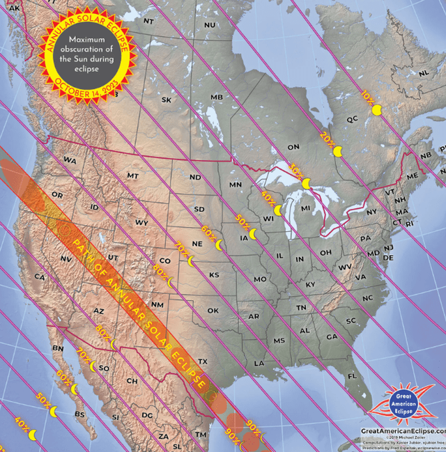 El eclipse solar en Estados Unidos se podrá ver desde varios estados. Foto: NASA   