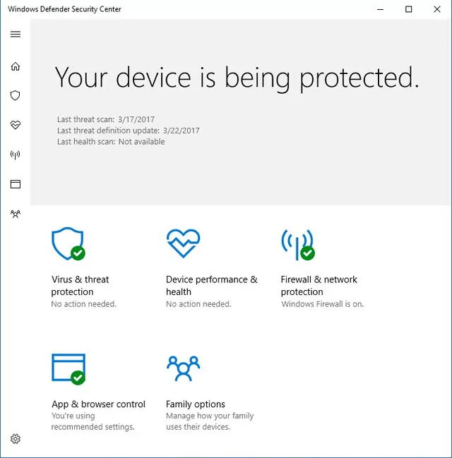  Interfaz de Microsoft Defender. Foto: captura   