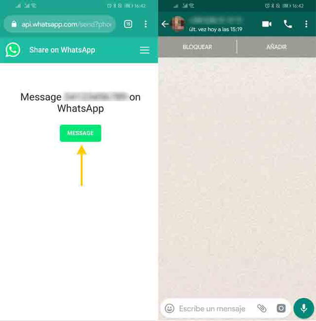 Enviar mensaje de WhatsApp