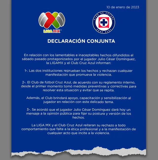 Comunicado Liga MX