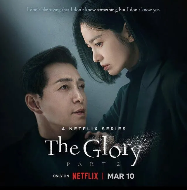  Do Young y Dong Eun, respectivos personajes de Jung Sung Il y Song Hye Kyo en póster de "La gloria 2". Foto: Netflix   