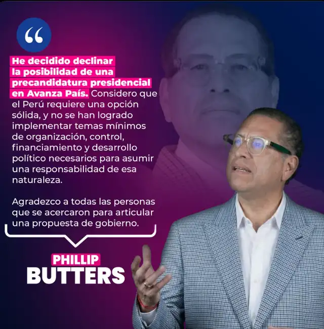 Comunicado de Phillip Butters. Foto: X   