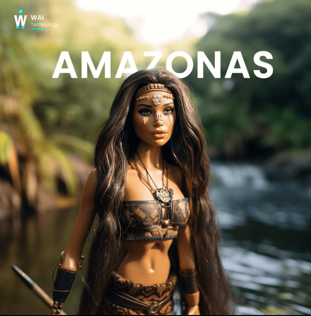 La Barbie amazónica se encuentra al lado del río Amazonas. Foto: Wai Technology    