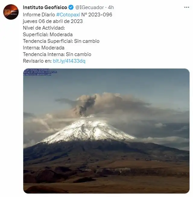 Volcán Cotopaxi y Sangay EN VIVO: Sigue la actividad EN DIRECTO de hoy 6 de abril vía el Instituto Geofísico de Ecuador (IGE) | Volcán Cotopaxi | Volcán Sangay | Erupción y cenizas volcánicas Cotopaxi | LRTMP Volcán Cotopaxi y Sangay EN VIVO: Sigue la actividad EN DIRECTO de hoy 6 de abril vía el Instituto Geofísico de Ecuador (IGE) | Volcán Cotopaxi | Volcán Sangay | Erupción y cenizas volcánicas Cotopaxi | LRTMP