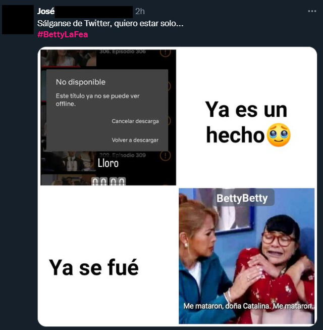 "Betty, la fea" dejó Netflix. Foto: Twitter