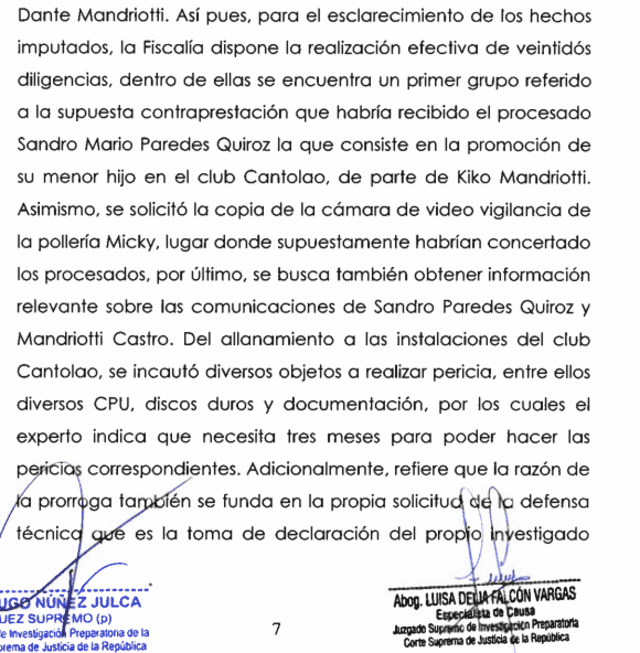 Parte de la resolución de Núñez Julca.