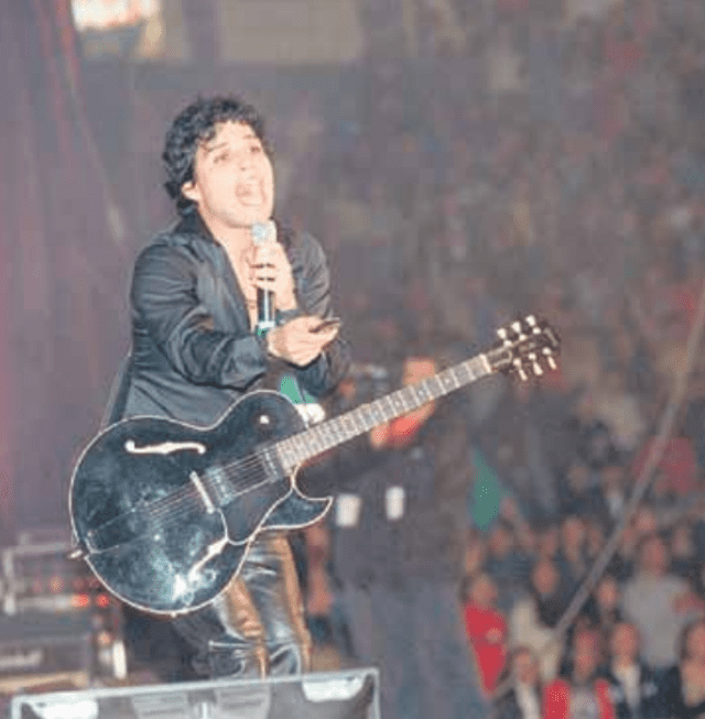 . Pedro en el concierto benéfico Todo por Amor, el 2002. Foto: Archivo   