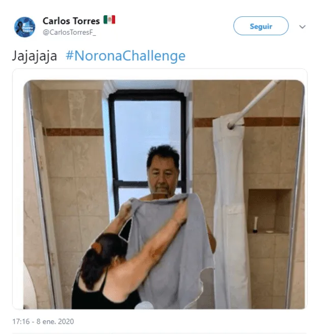 Usuarios de Twitter crearon memes e incluso se sumaron al reto #NoroñaChallenge. (FOTO: Twitter)