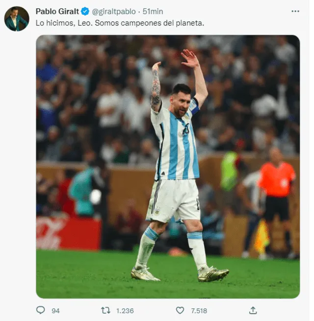 Messi es campeón mundial