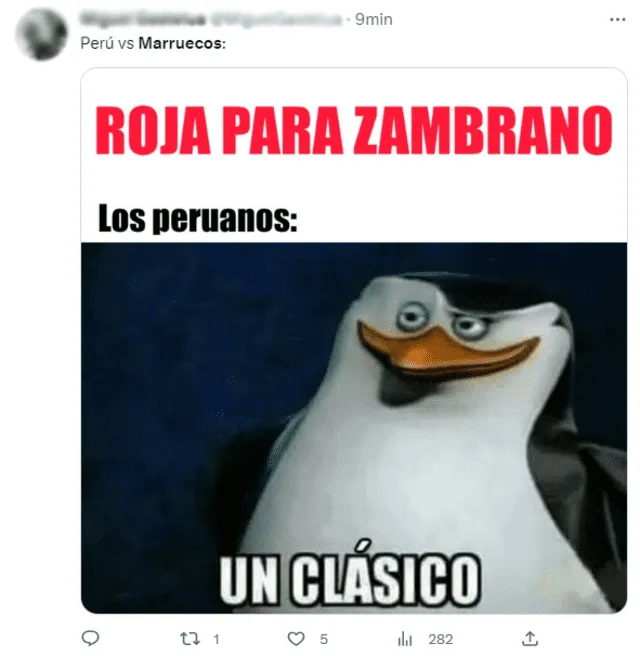  Memes del Perú vs. Marruecos. Foto: captura de Twitter    