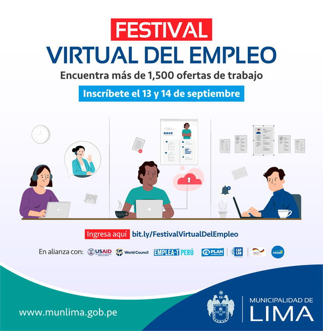 Festival Virtual de Empleo Lima. Foto: Municipalidad de Lima