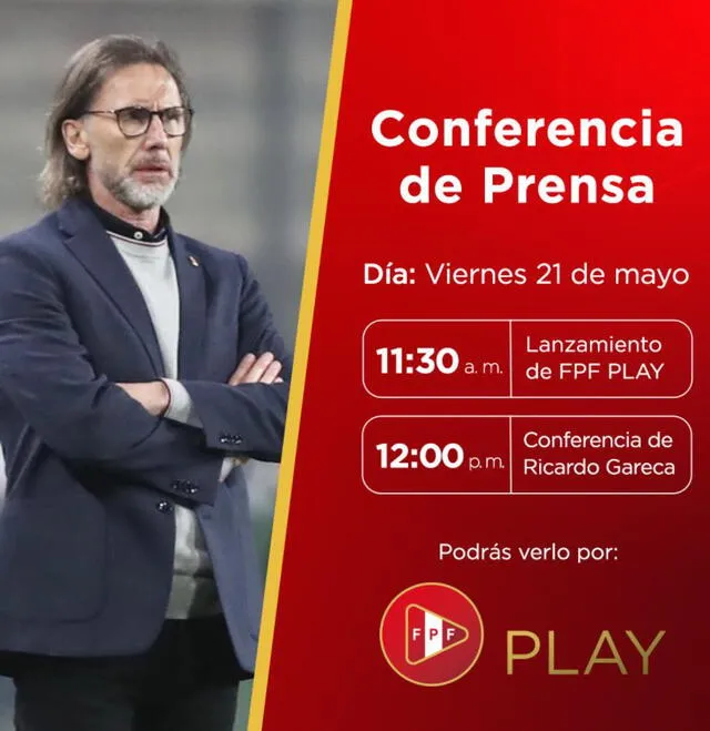 Ricardo Gareca anunciará este viernes a los convocados para la Copa América.