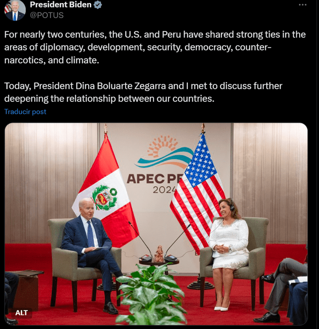 Foto: Presidencia de los Estados Unidos / X.   