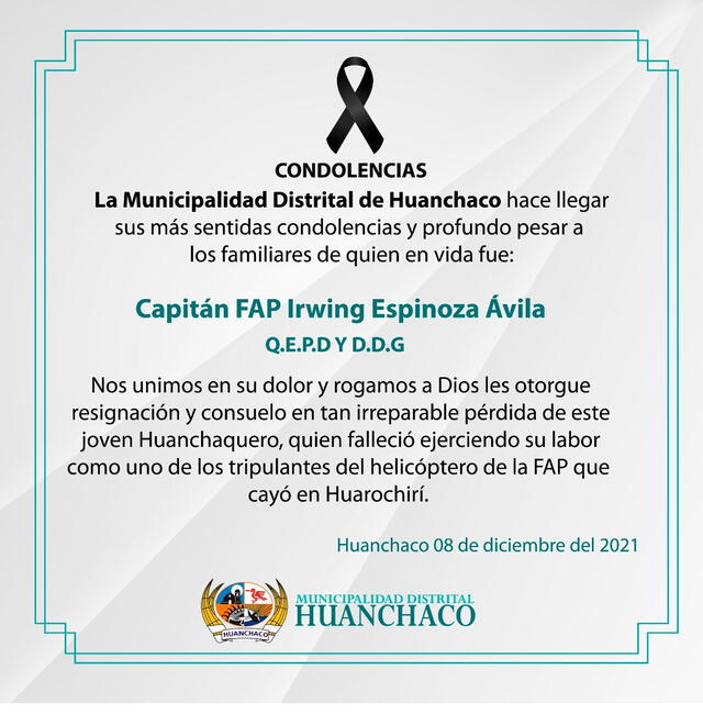 Comunicado de la municipalidad de Huanchaco. Foto: Facebook