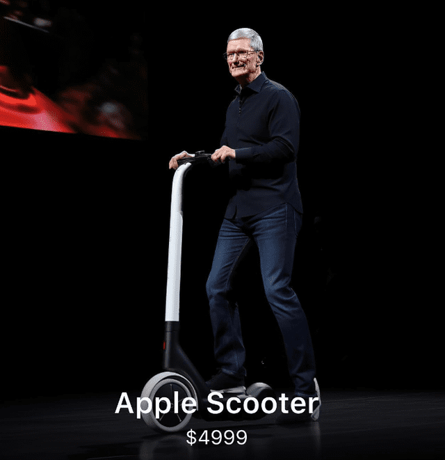  Apple Scooter. Foto: captura de Instagram/imagesby.ai<br><br>    