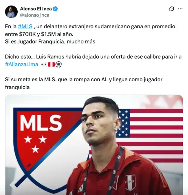 La oferta que habría rechazado Luis Ramos en Estados Unidos. Foto: composición LR/Alonso El Inca   