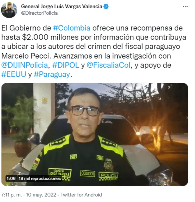 Asesinato del fiscal paraguayo Marcelo Pecci en Colombia