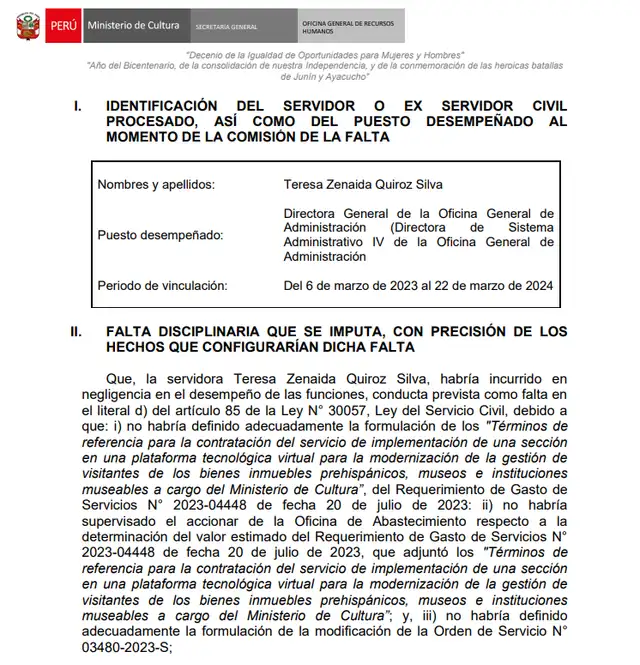 Investigación contra Teresa Quiroz. Foto: Ojo Público/X 
