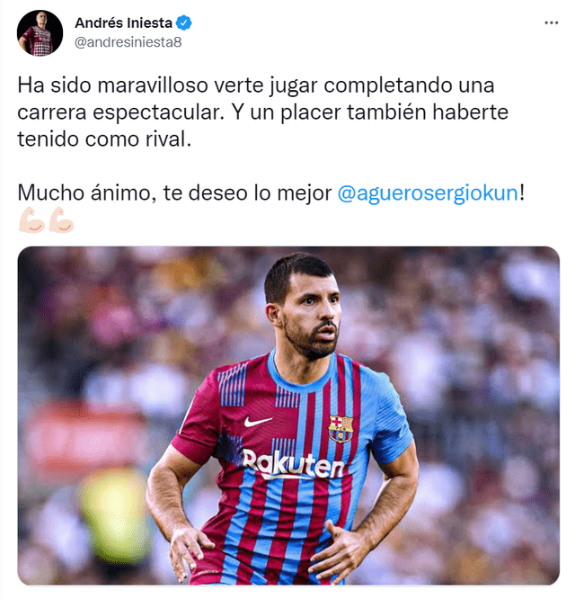 Los mensajes de apoyo a Sergio Aguero tras anunciar su retiro. Foto: captura Twitter