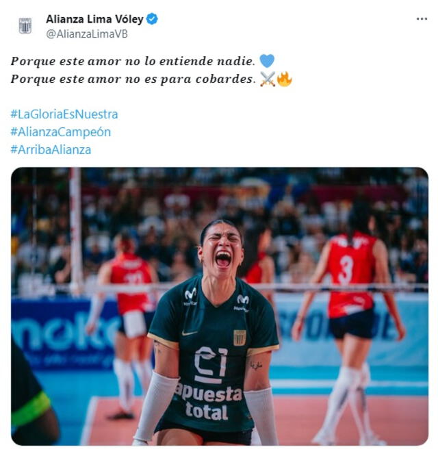  Post que compartió Alianza Lima al mismo tiempo que se confirmaba la contratación de Flavia Montes. Foto: X/Alianza Lima.   