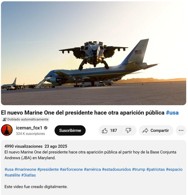 <em> Publicación original del canal Iceman_Fox 1. Foto: captura de pantalla</em>   