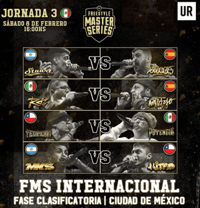 Enfrentamientos de la 3ra. jornada clasificatoria a la Gran Final de FMS Internacional.