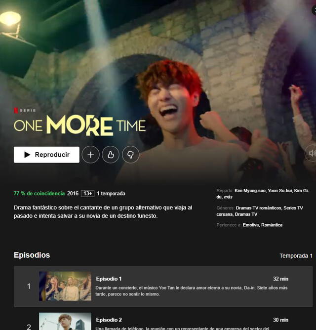 One more time, drama de Kim Myung Soo. Créditos: Captura Netflix