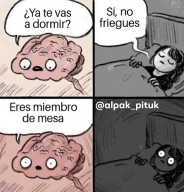 Memes por ser miembro de mesa. Foto: captura de pantalla.