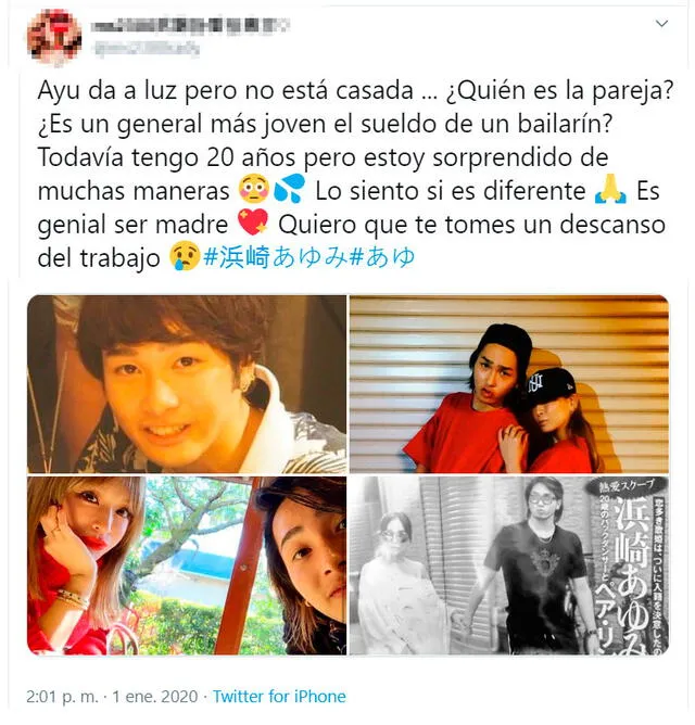 En Twitter los seguidores de la cantante Ayumi Hamasaki especulan sobre quién podría ser el padre de su hijo.