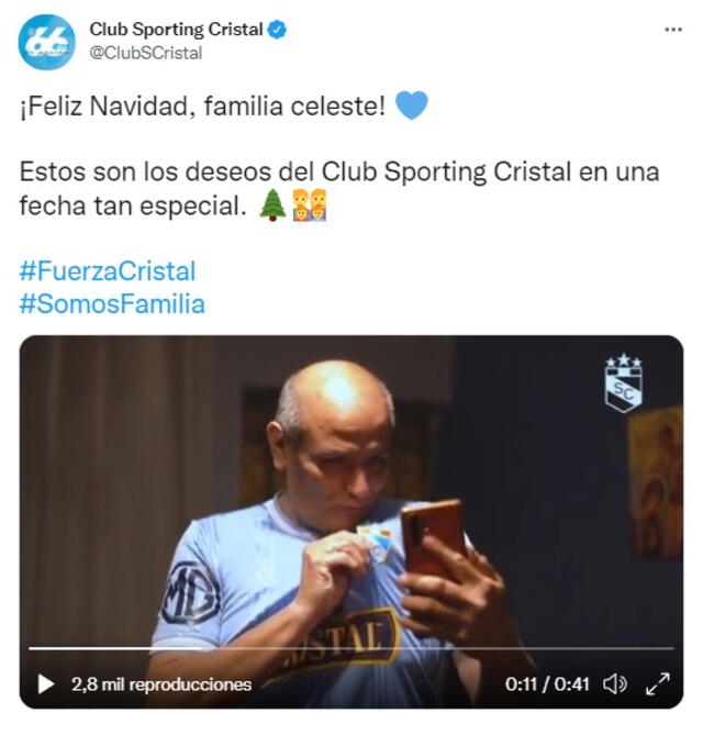 El vídeo de los rimenses. Fuente: Sporting Cristal