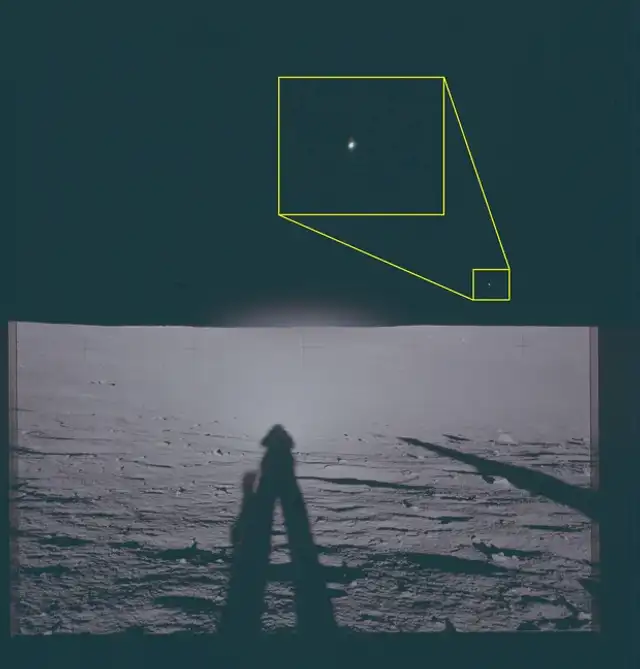 Imagen de archivo tomada en la Luna por los astronautas del Apolo 12 en 1969. Foto: NASA/Pentágono Imagen de archivo tomada en la Luna por los astronautas del Apolo 12 en 1969. Foto: NASA/Pentágono