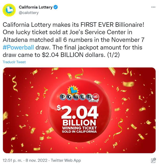 Sorteo Powerball Bate Récord Con El Premio De Lotería Más Grande De La ...