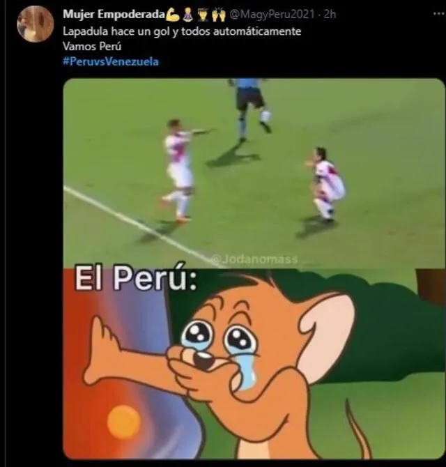 Mejores memes del Perú vs. Venezuela por las eliminatorias. Foto: Twitter