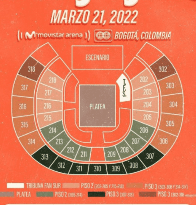 Ubicación de las entradas. Foto: captura de pantalla.