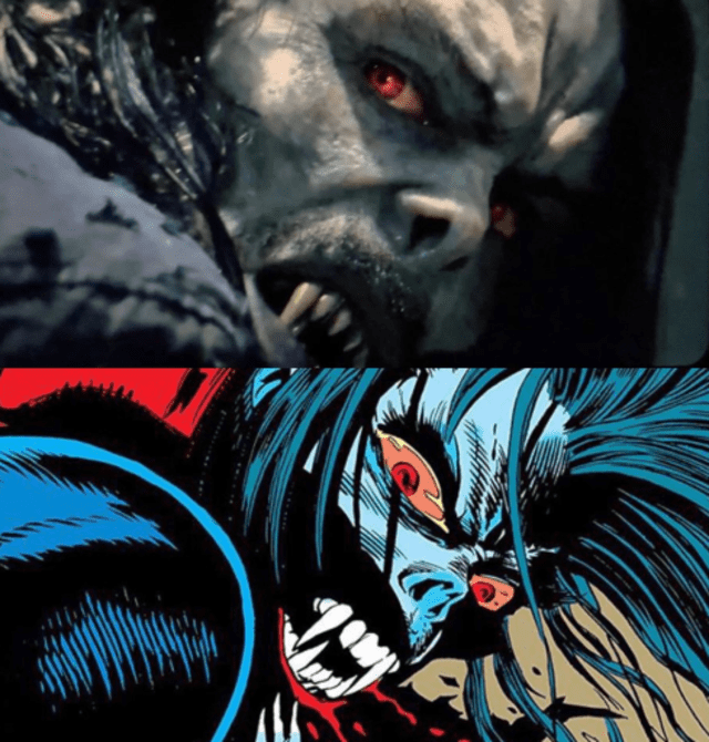 La imagen muestra como se vería Jared Leto caracterizado como Morbius.