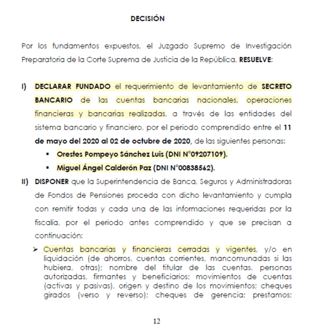  Resolución del Poder Judicial | Foto: Carlos Viguria / X.   