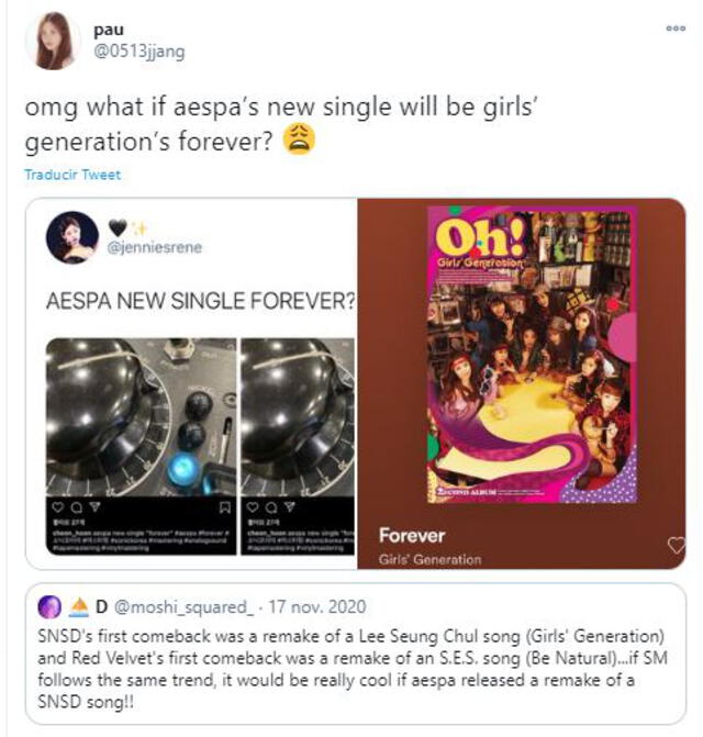 Reacciones de fans al posible regreso de aespa. Foto: captura Twitter Reacciones de fans al posible regreso de aespa. Foto: captura Twitter