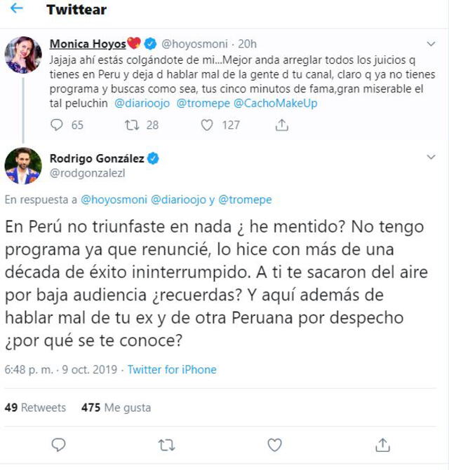 Mónica Hoyos responde a Peluchín