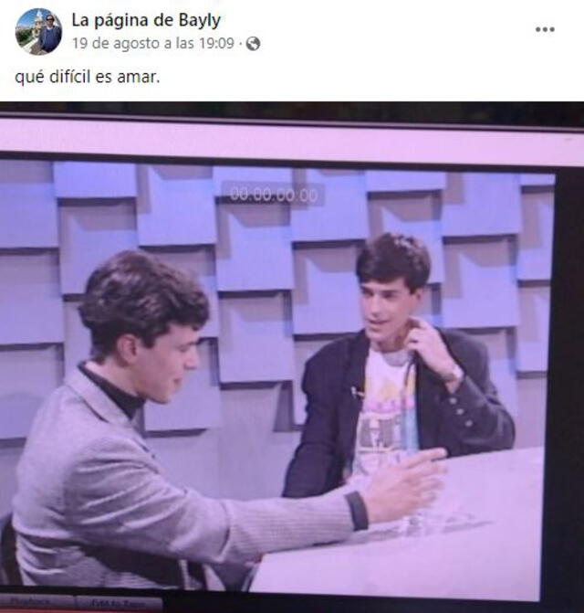 La cuenta de Facebook de Jaime Bayly, compartió una fotografía el 19 de agosto. Foto: captura en Facebook / La página de Bayly.