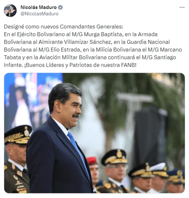 elio estrada paredes | anuncio de maduro hoy | alto mando militar venezuela