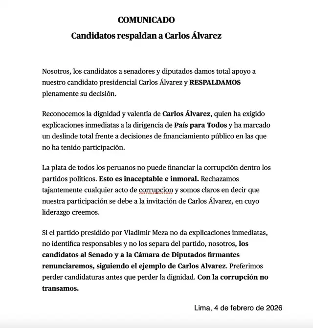  Comunicado. 