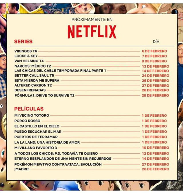 Netflix estrenos de febrero en películas y series - Fuente: difusión