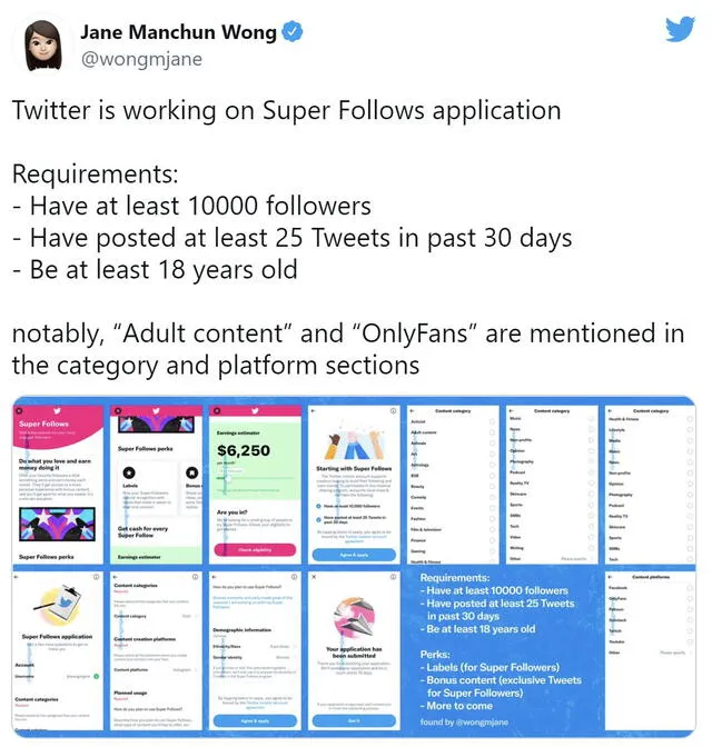 Revelaciones de Jane Manchun Wong, investigadora que acertó también con Twitter Blue. Foto: Twitter