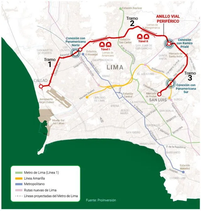  Esta es la ruta del AVP según el MTC. Foto: El Peruano   