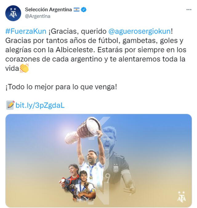 Sergio Agüero ha jugado en la selección argentina desde la división sub-16. Foto: AFA