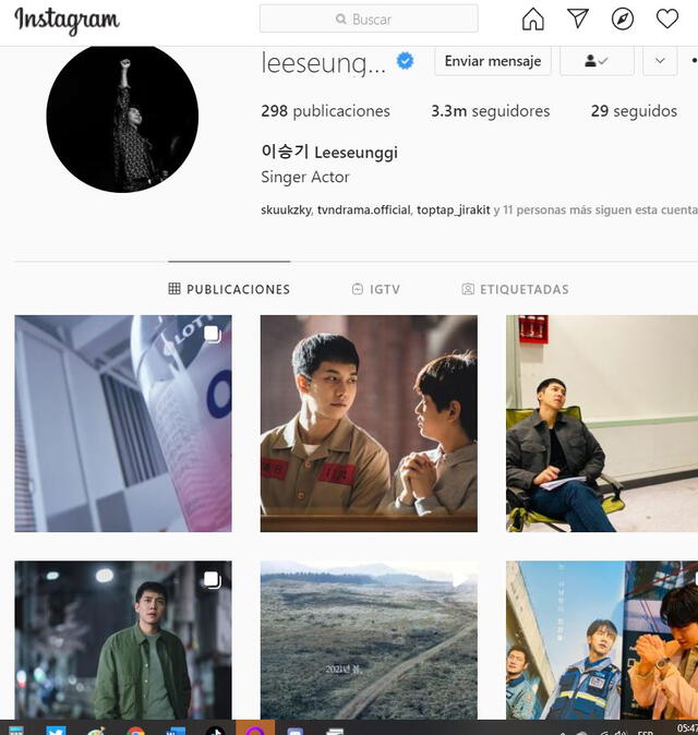 Cuenta de Instagram de Lee Seung Gi. Foto: captura @leeseunggi.official