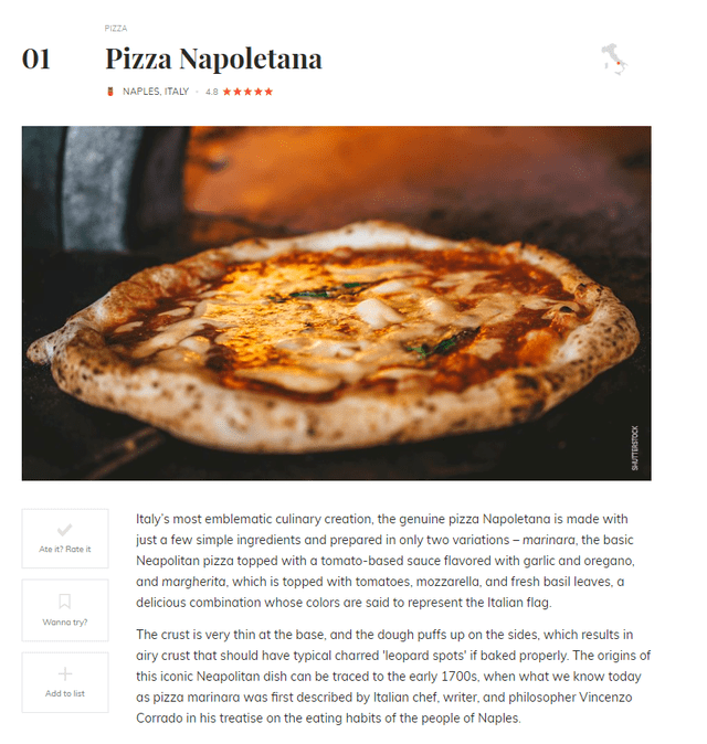  La pizza napoletana es la mejor del mundo, según Taste Atlas. Foto: Taste Atlas 