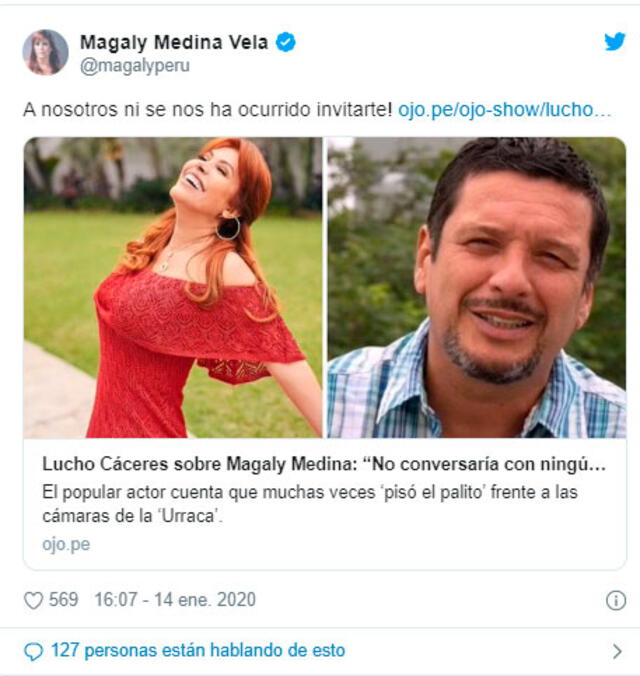 Magaly Medina le responde a Lucho Cáceres