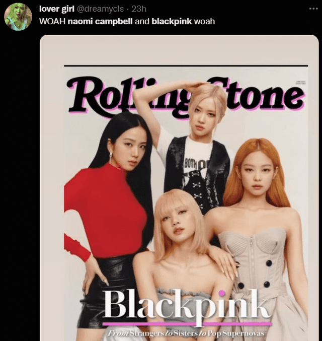 BLACKPINK Naomi Campbell supermodelo reacciona BLINK fan