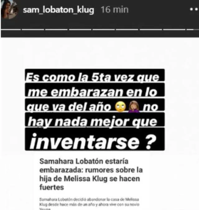Samahara Lobatón. Foto: Instagram